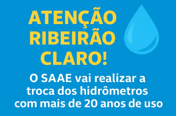 TROCA GRATUITA DOS HIDRÔMETROS COM MAIS DE 20 ANOS DE USO.